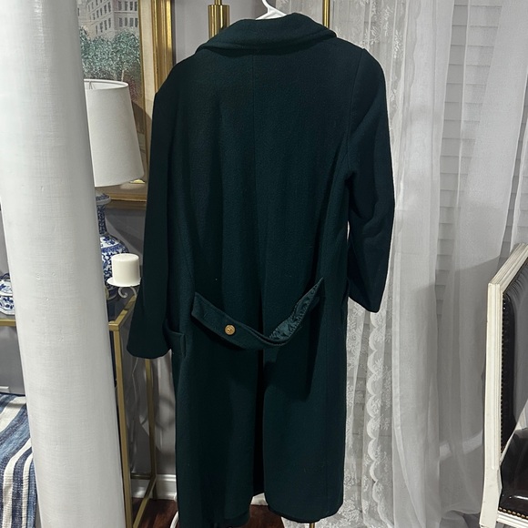 Vintage 100% wool Elegant Dark Green Women's Coat - Picture 4 of 6